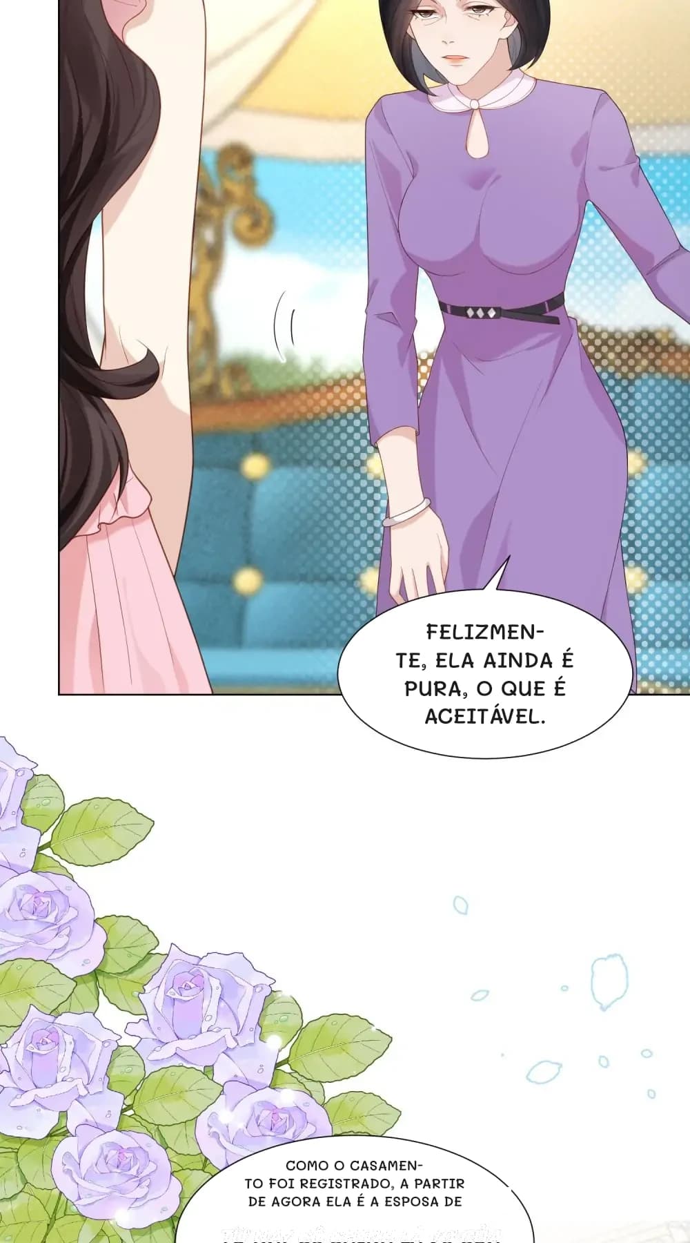 Felizmente, ela ainda é pura, o que é aceitável.
Como o casamento foi registrado, a partir de agora ela é a esposa de