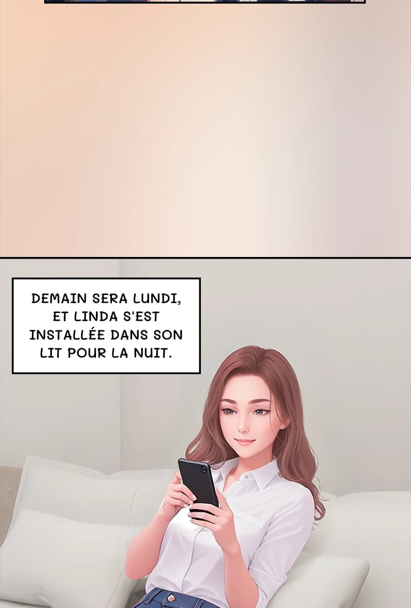 Demain sera lundi, et Linda s'est installée dans son lit pour la nuit.
