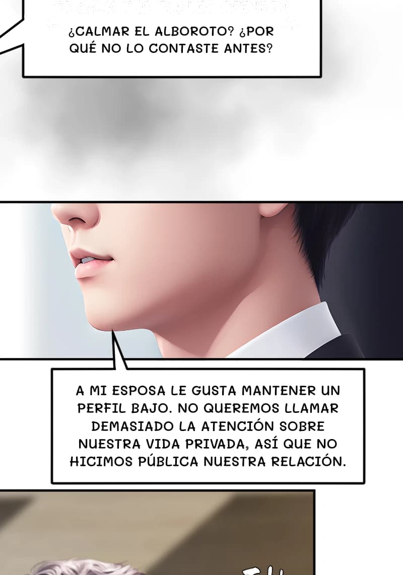 ¿CALMAR EL ALBOROTO? ¿POR QUÉ NO LO CONTASTE ANTES?
A MI ESPOSA LE GUSTA MANTENER UN PERFIL BAJO. NO QUEREMOS LLAMAR DEMASIADO LA ATENCIÓN SOBRE NUESTRA VIDA PRIVADA, ASÍ QUE NO HICIMOS PÚBLICA NUESTRA RELACIÓN.