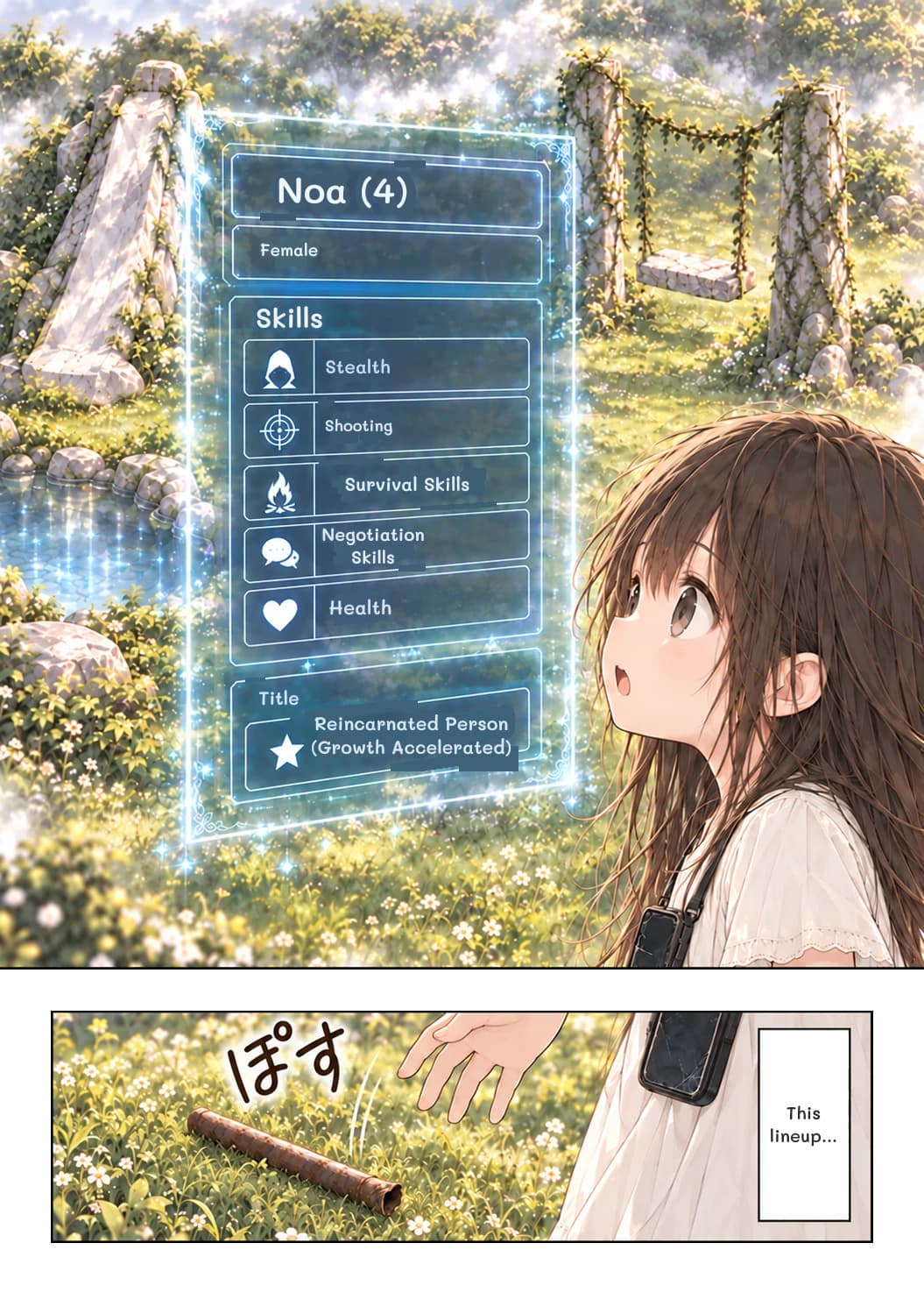 Noa (4)
Female
Skills
Stealth
Shooting
Survival Skills
Negotiation Skills
Health
Title
Reincarnated Person (Growth Accelerated)
This lineup...