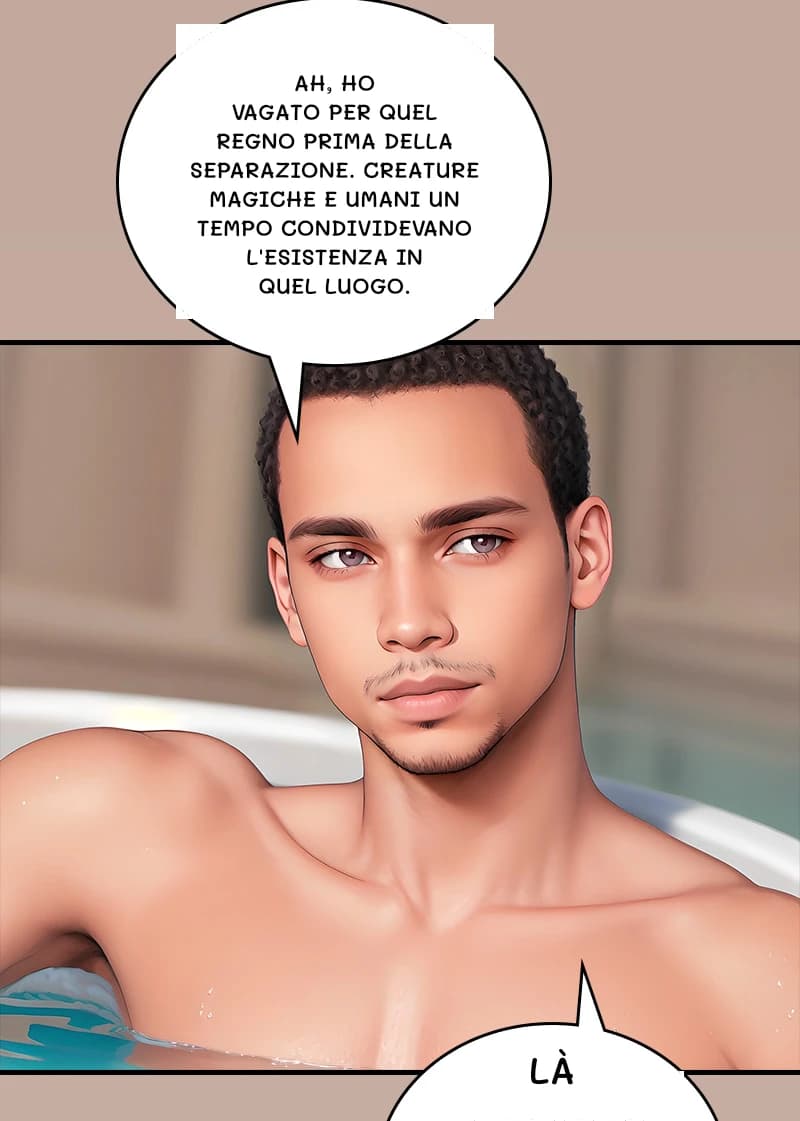 Ah, ho vagato per quel regno prima della separazione. Creature magiche e umani un tempo condividevano l'esistenza in quel luogo.
Là