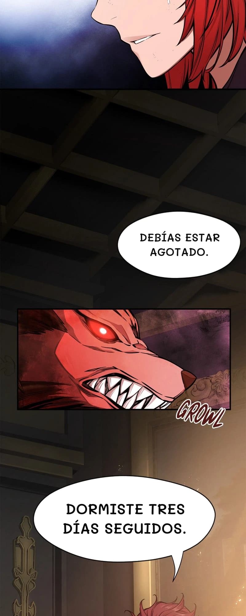 Debías estar agotado.
Dormiste tres días seguidos.