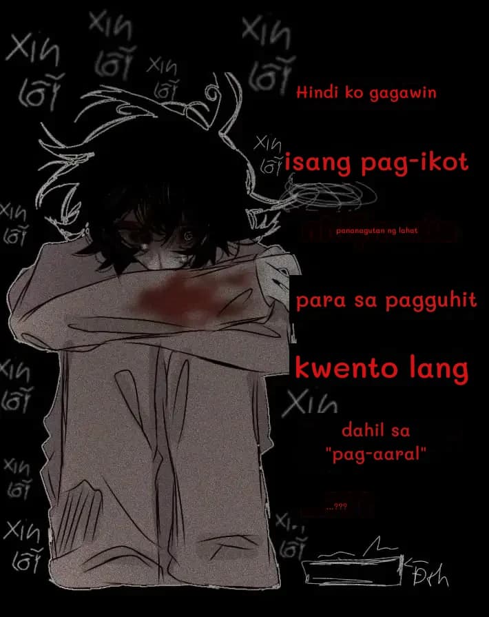 Hindi ko gagawin
isang pag-ikot
pananagutan ng lahat
para sa pagguhit
kwento lang
dahil sa "pag-aaral"
...???