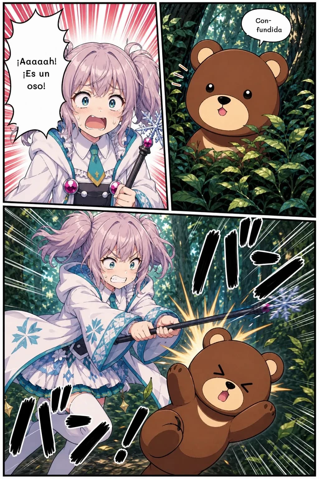 Confundida
¡Aaaaah! ¡Es un oso!