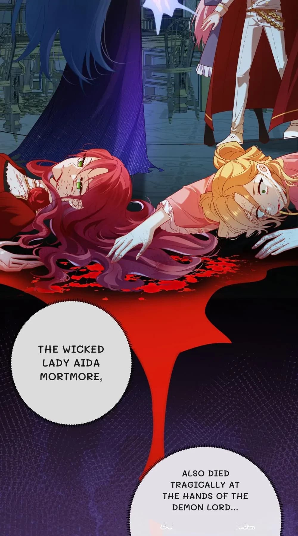 The wicked Lady Aida Mortmore,
Also died tragically at the hands of the demon lord...