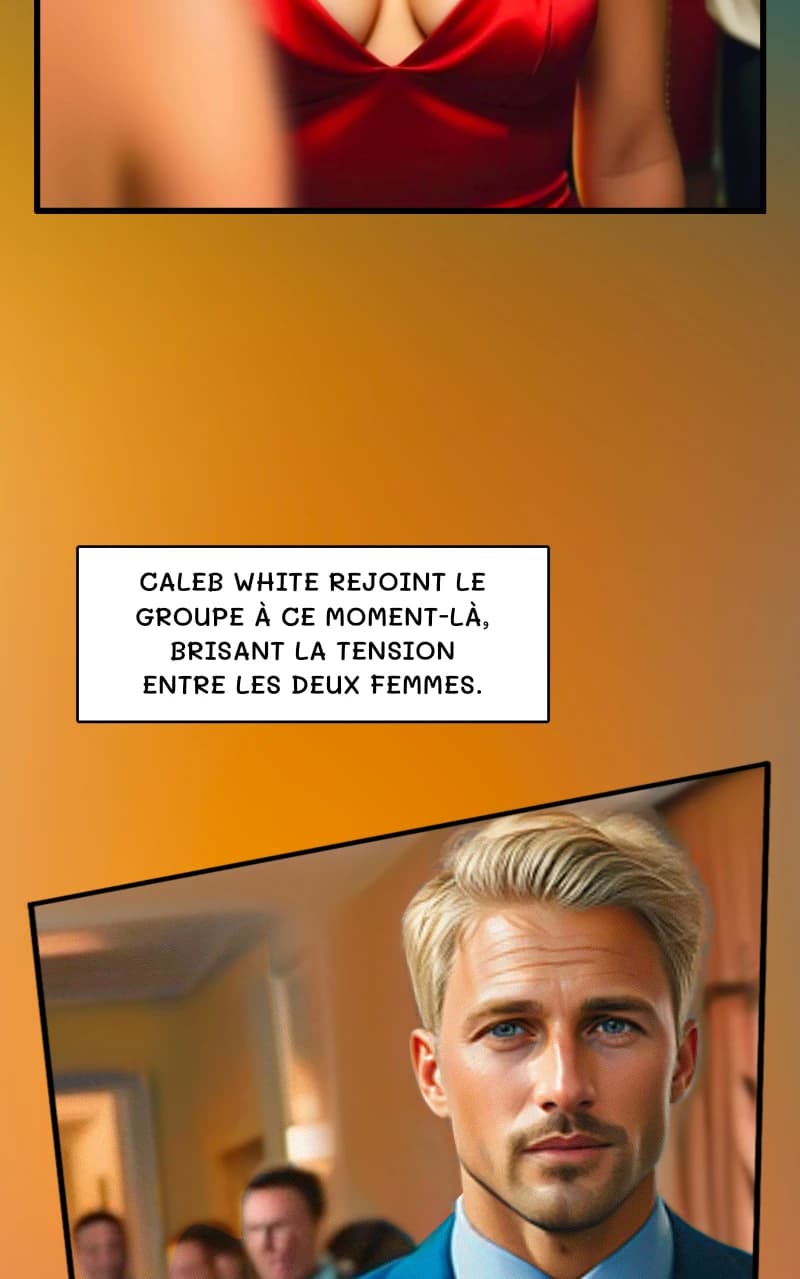 Caleb White rejoint le groupe à ce moment-là, brisant la tension entre les deux femmes.