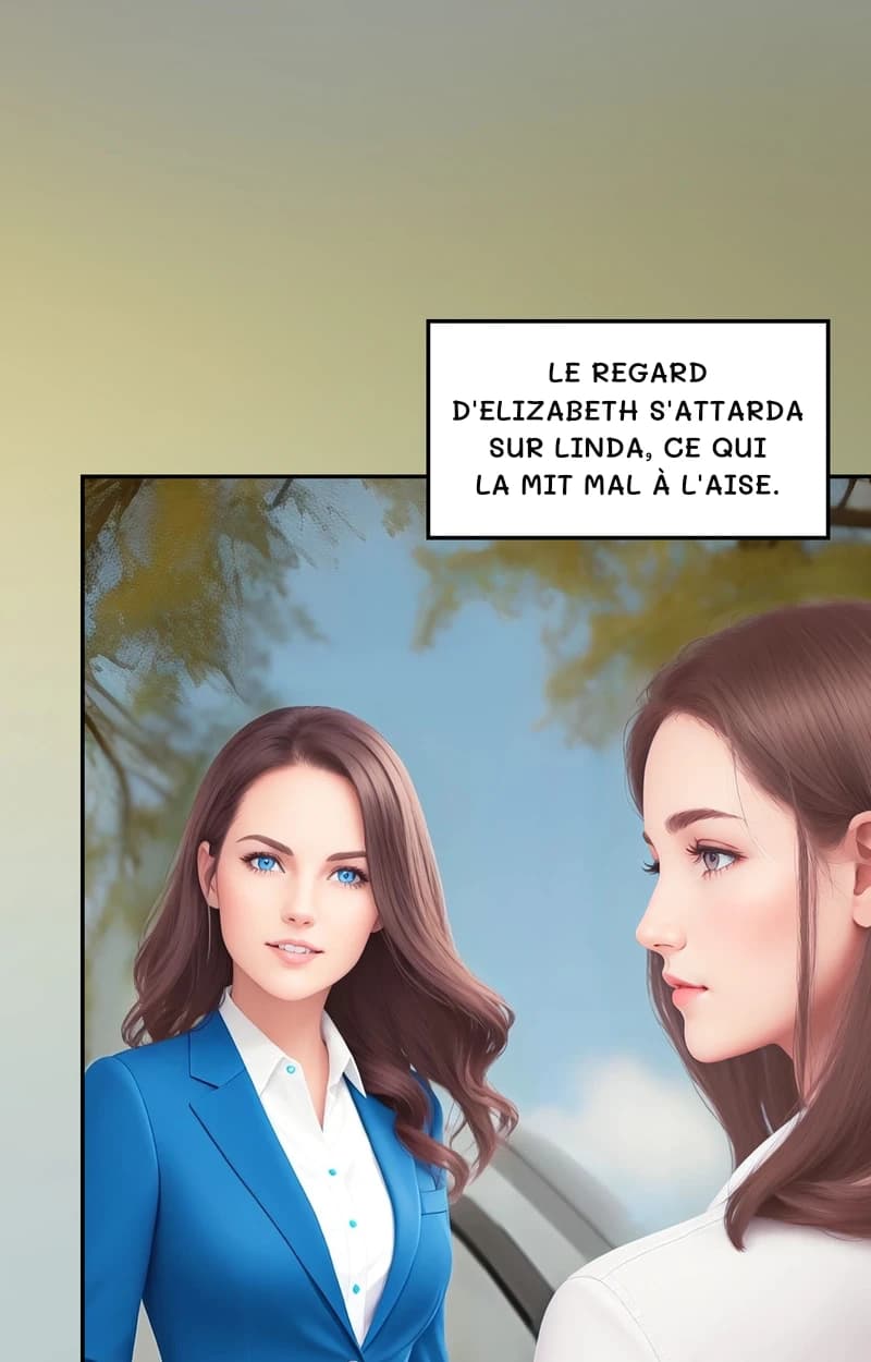 Le regard d'Elizabeth s'attarda sur Linda, ce qui la mit mal à l'aise.
