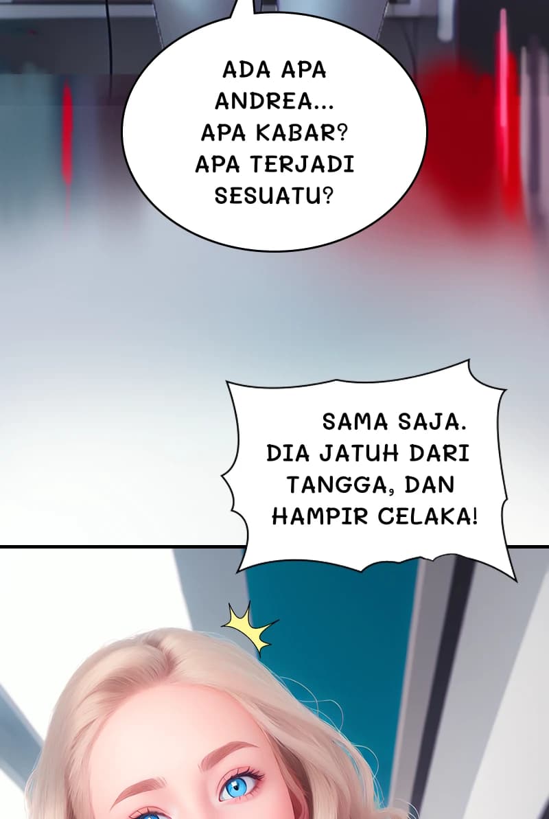 Ada apa Andrea... Apa kabar? Apa terjadi sesuatu?
Sama saja. Dia jatuh dari tangga, dan hampir celaka!