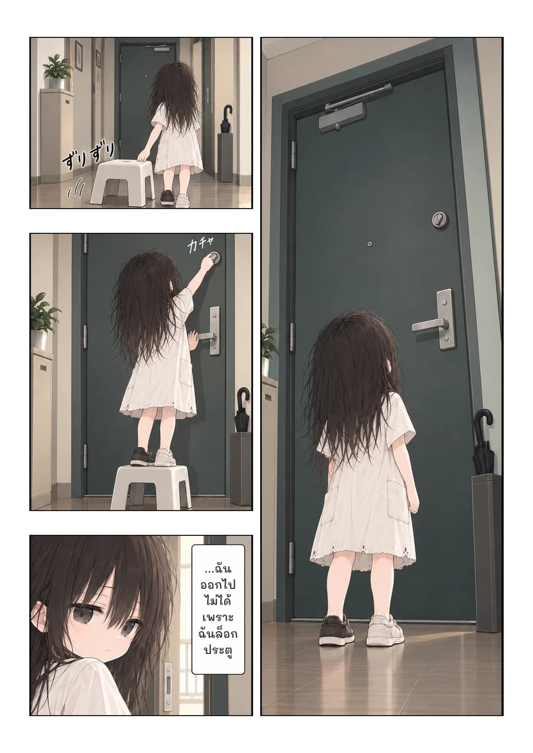 ...ฉันออกไปไม่ได้เพราะฉันล็อกประตู