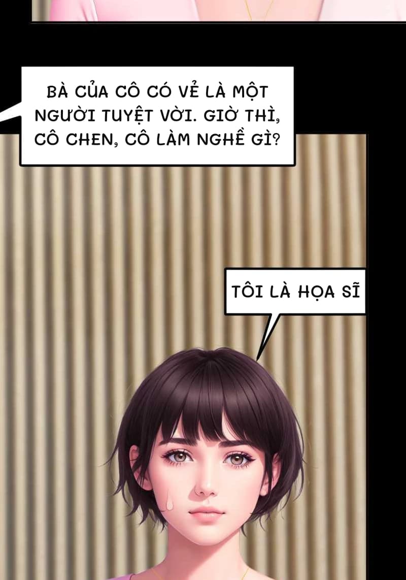 BÀ CỦA CÔ CÓ VẺ LÀ MỘT NGƯỜI TUYỆT VỜI. GIỜ THÌ, CÔ CHEN, CÔ LÀM NGHỀ GÌ?
TÔI LÀ HỌA SĨ