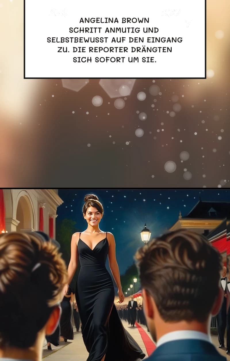 Angelina Brown schritt anmutig und selbstbewusst auf den Eingang zu. Die Reporter drängten sich sofort um sie.