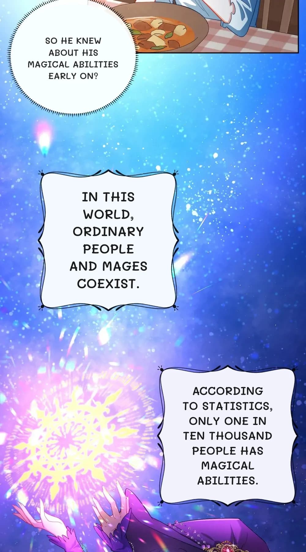 So he knew about his magical abilities early on?
In this world, ordinary people and mages coexist.
According to statistics, only one in ten thousand people has magical abilities.