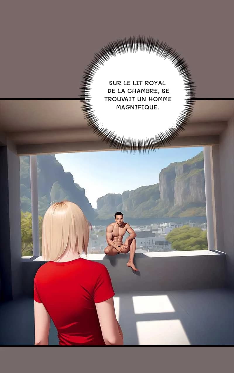 Sur le lit royal de la chambre, se trouvait un homme magnifique.