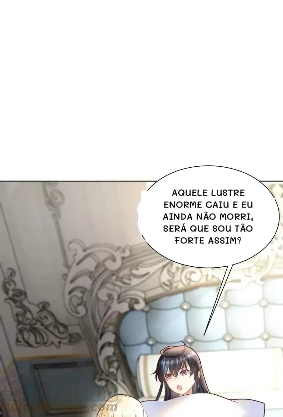 Aquele lustre enorme caiu e eu ainda não morri, será que sou tão forte assim?