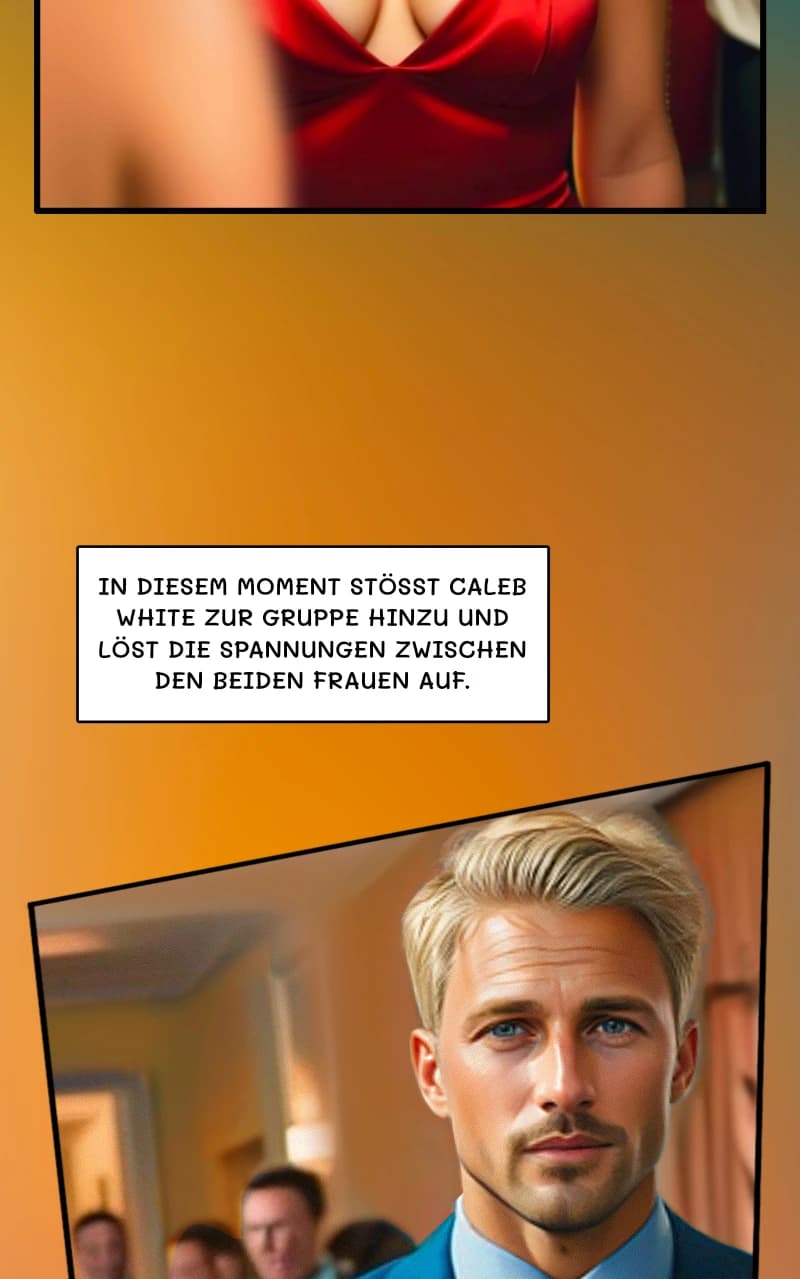 In diesem Moment stößt Caleb White zur Gruppe hinzu und löst die Spannungen zwischen den beiden Frauen auf.