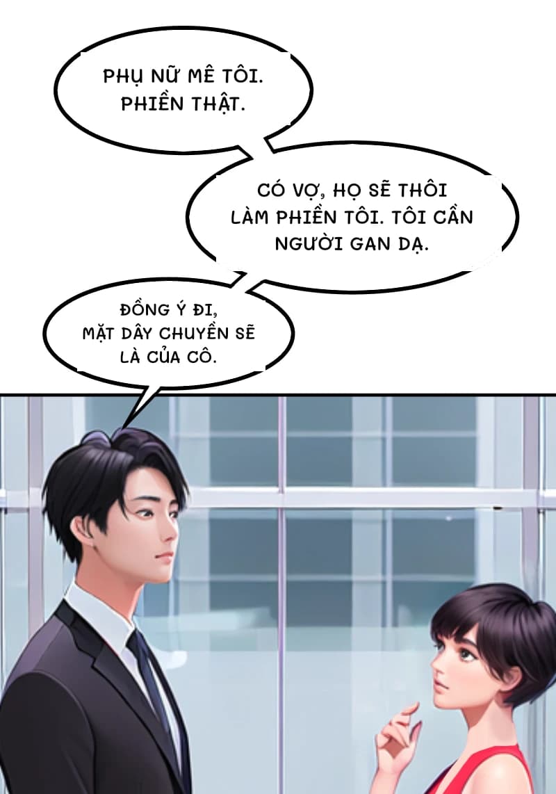 PHỤ NỮ MÊ TÔI. PHIỀN THẬT.
CÓ VỢ, HỌ SẼ THÔI LÀM PHIỀN TÔI. TÔI CẦN NGƯỜI GAN DẠ.
ĐỒNG Ý ĐI, MẶT DÂY CHUYỀN SẼ LÀ CỦA CÔ.