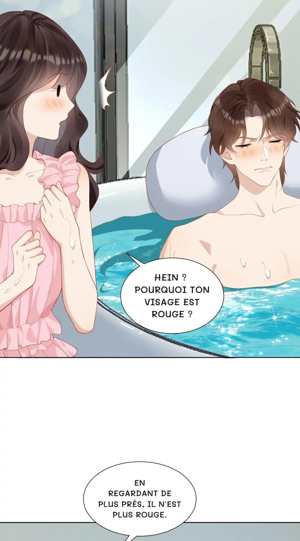 Hein ? Pourquoi ton visage est rouge ?
En regardant de plus près, il n'est plus rouge.