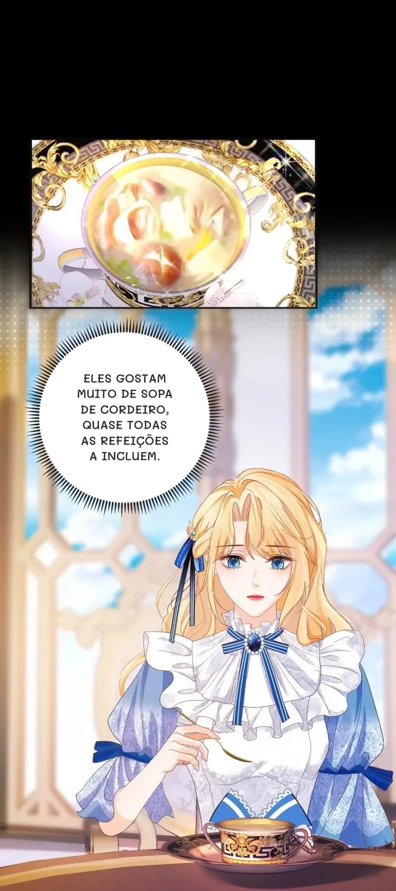 Eles gostam muito de sopa de cordeiro, quase todas as refeições a incluem.