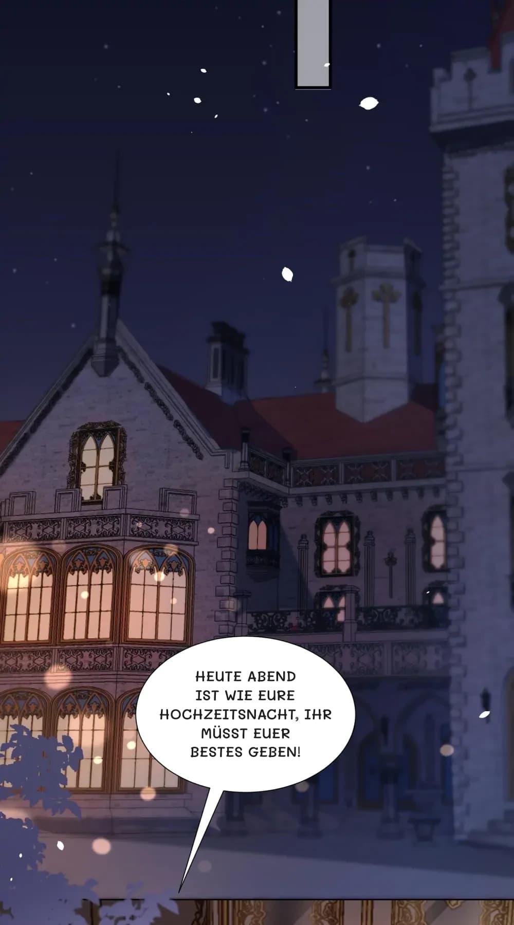 Heute Abend ist wie eure Hochzeitsnacht, ihr müsst euer Bestes geben!