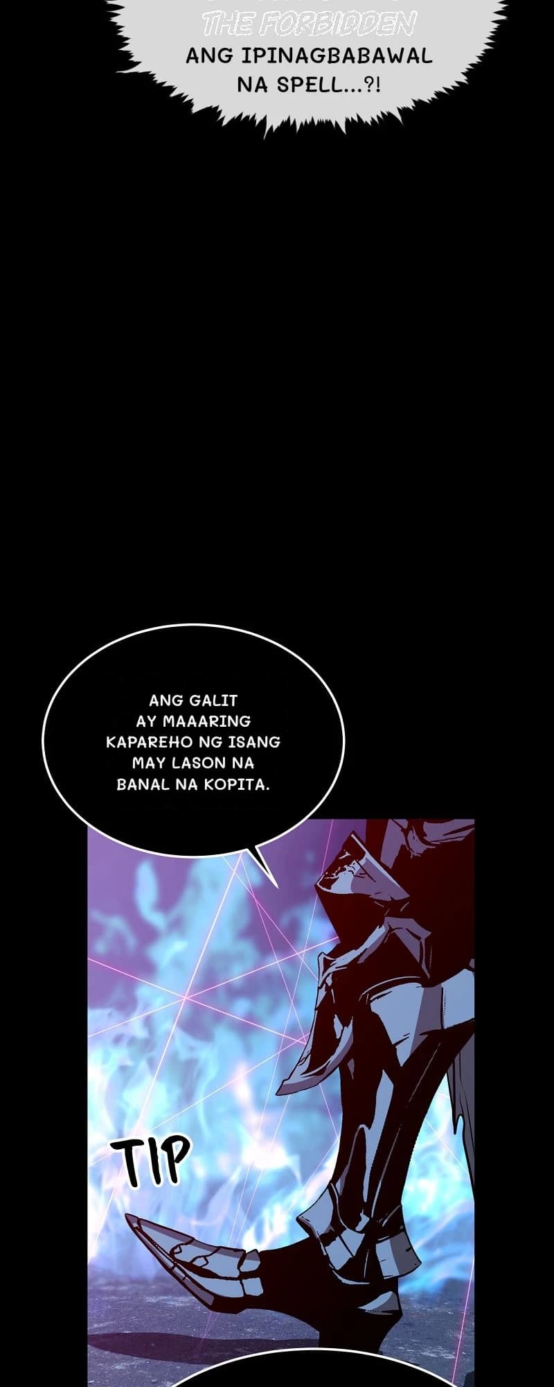 Ang ipinagbabawal na spell...?!
Ang galit ay maaaring kapareho ng isang may lason na banal na kopita.