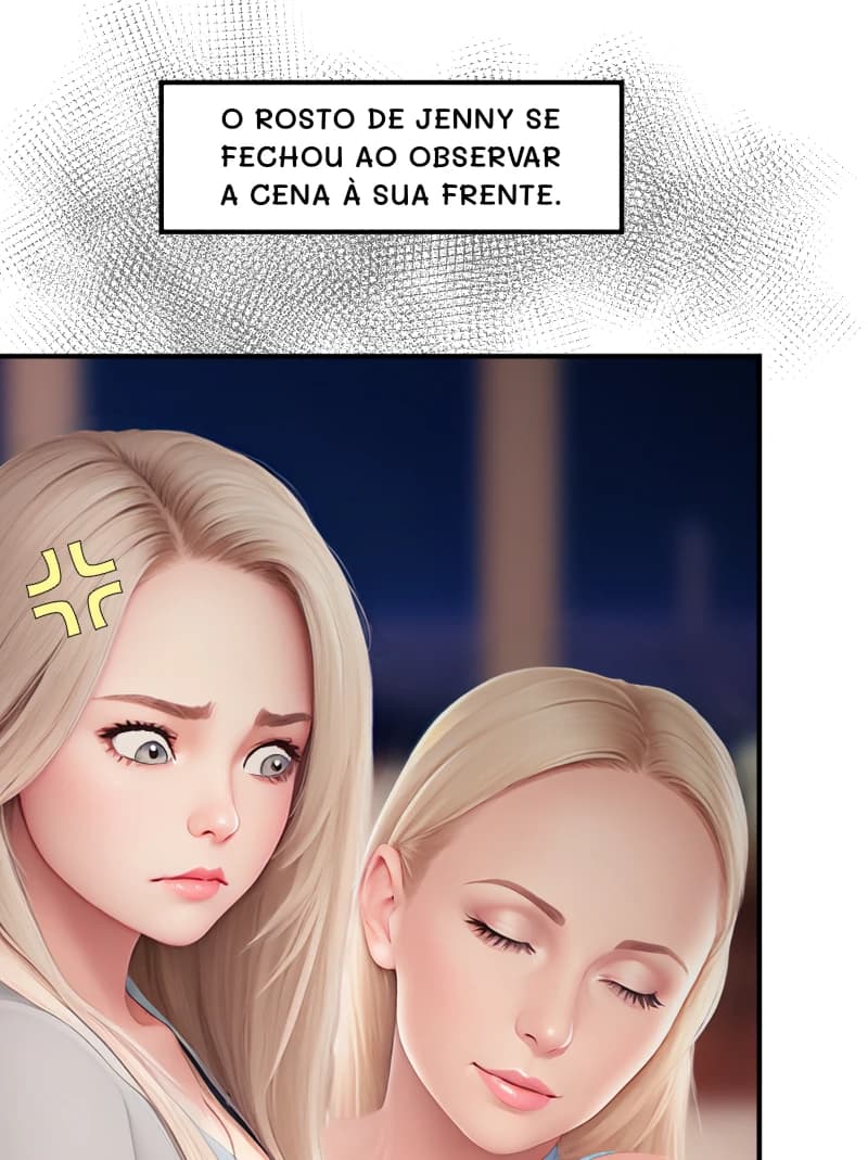 O ROSTO DE JENNY SE FECHOU AO OBSERVAR A CENA À SUA FRENTE.