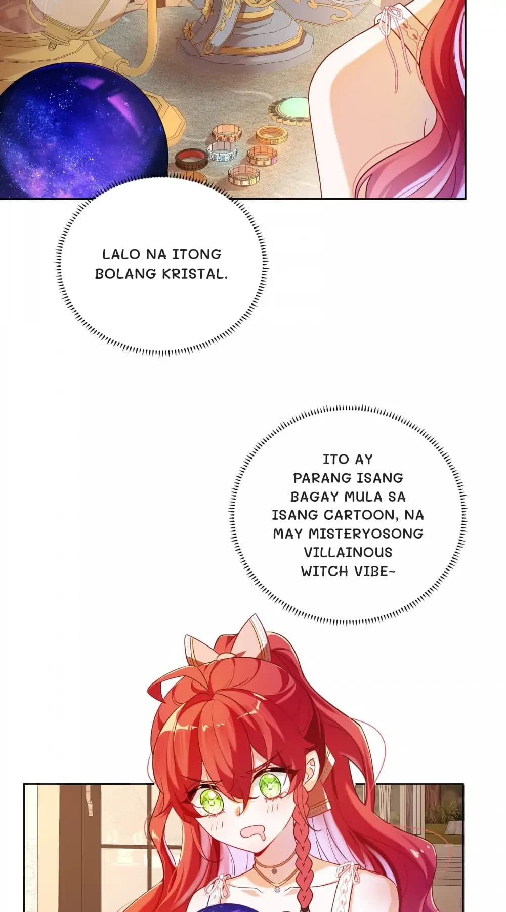 Lalo na itong bolang kristal.
Ito ay parang isang bagay mula sa isang cartoon, na may misteryosong villainous witch vibe~