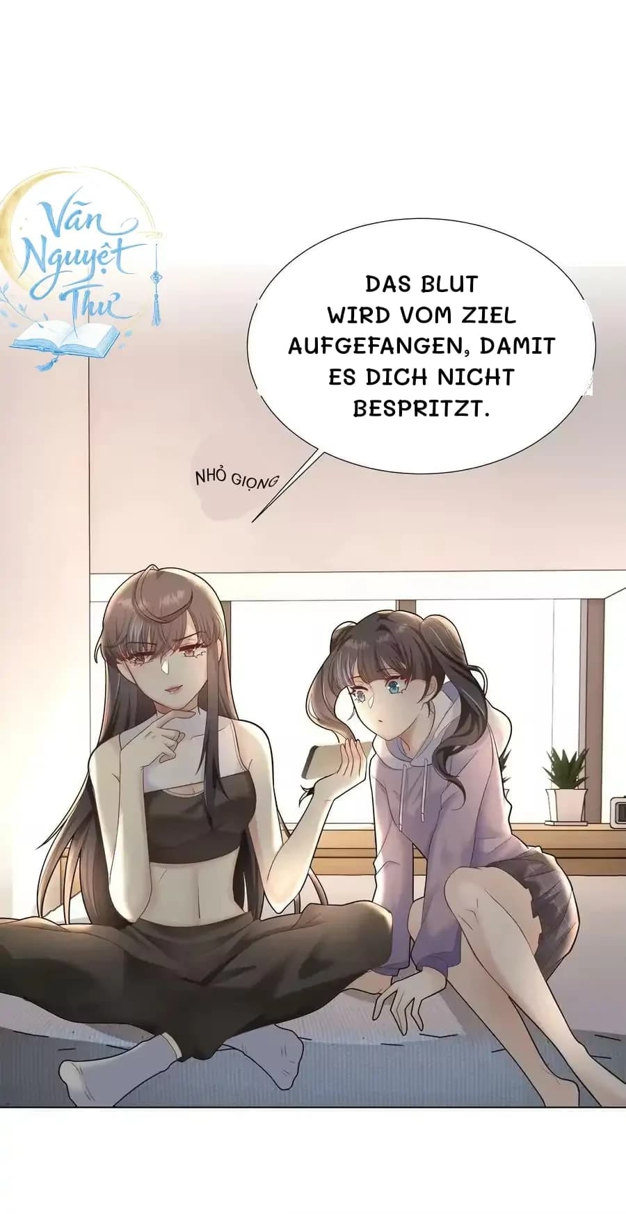 Das Blut wird vom Ziel aufgefangen, damit es dich nicht bespritzt.