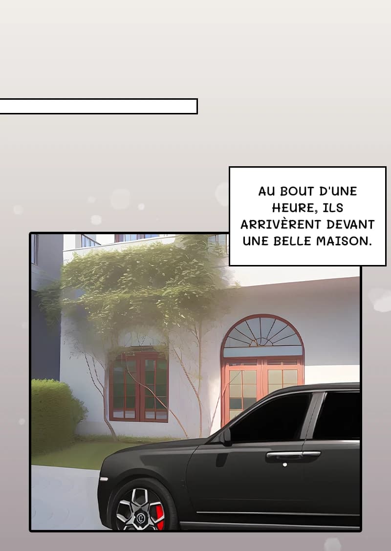 Au bout d'une heure, ils arrivèrent devant une belle maison.