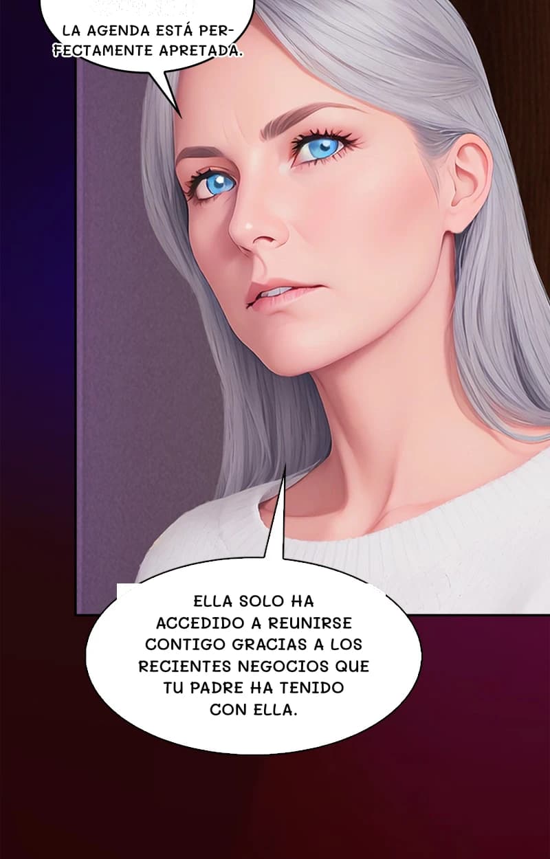 La agenda está perfectamente apretada.
Ella solo ha accedido a reunirse contigo gracias a los recientes negocios que tu padre ha tenido con ella.