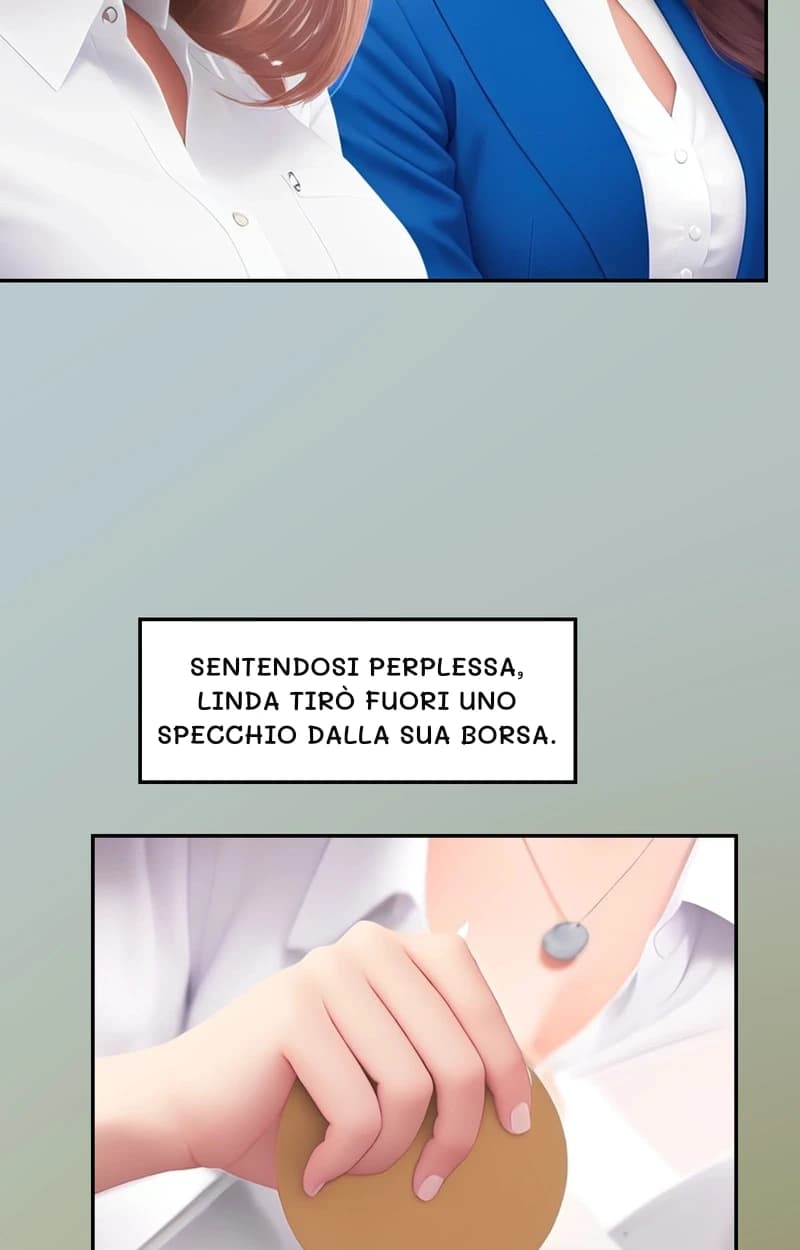 Sentendosi perplessa, Linda tirò fuori uno specchio dalla sua borsa.