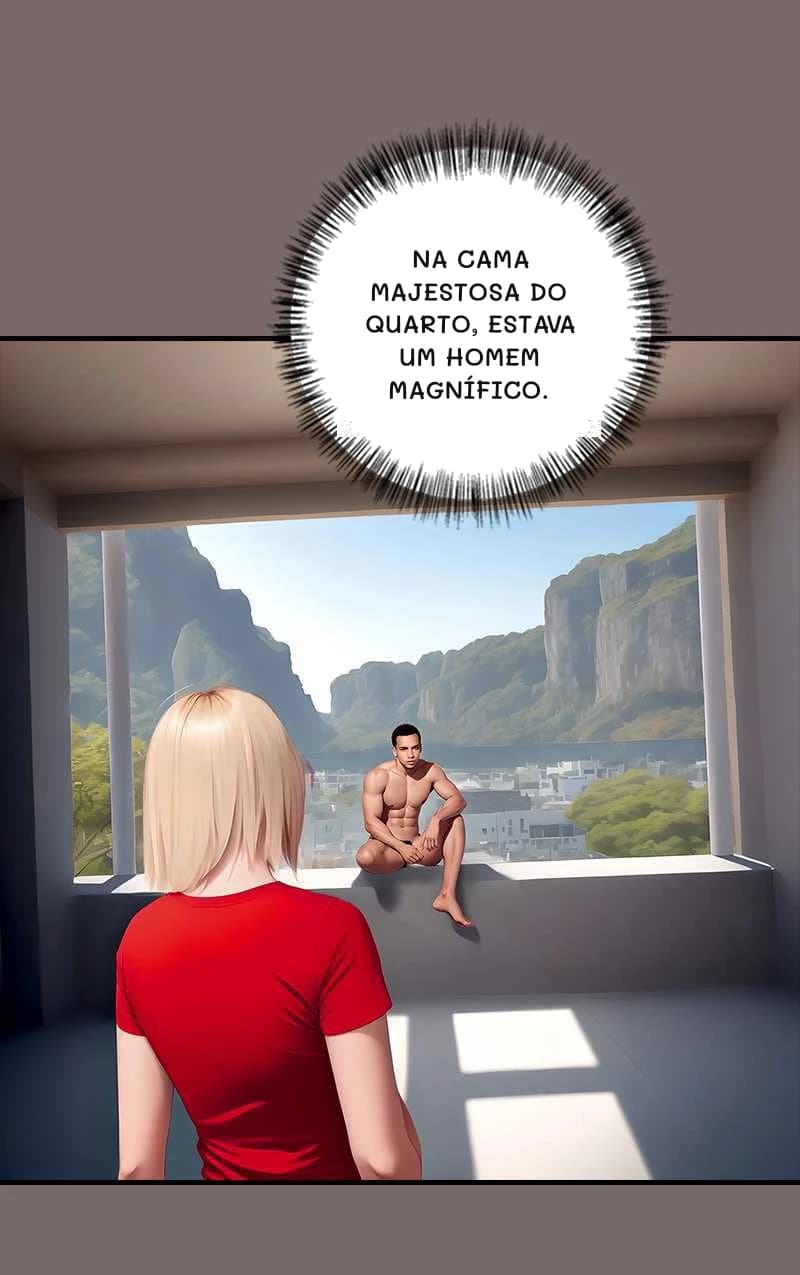 Na cama majestosa do quarto, estava um homem magnífico.