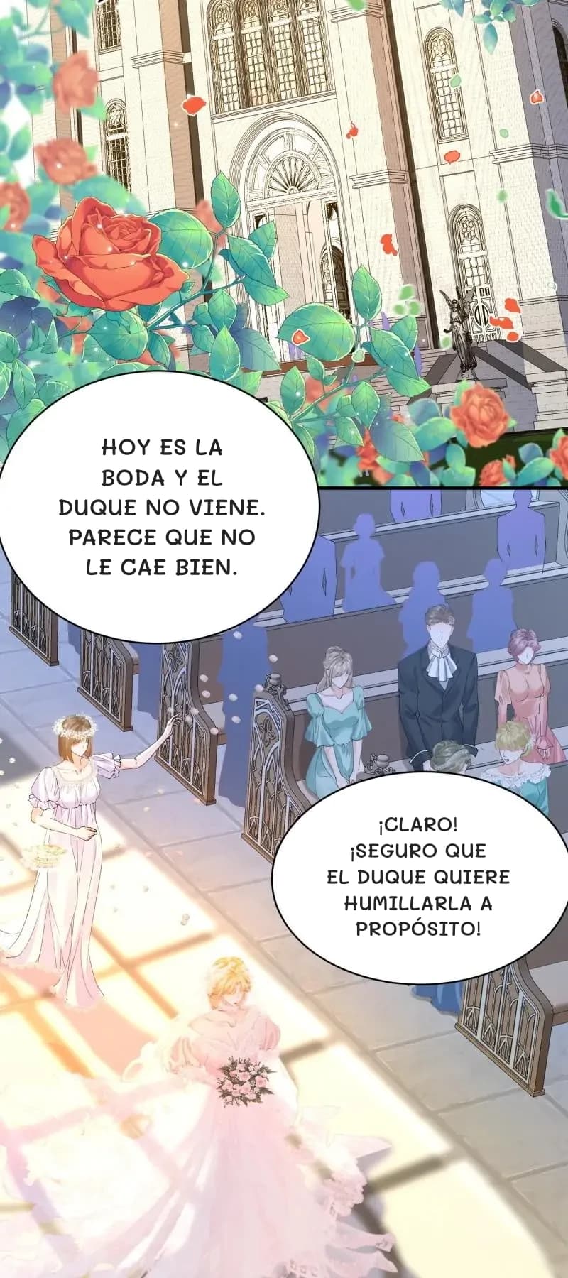 Hoy es la boda y el Duque no viene. Parece que no le cae bien.
¡Claro! ¡Seguro que el Duque quiere humillarla a propósito!