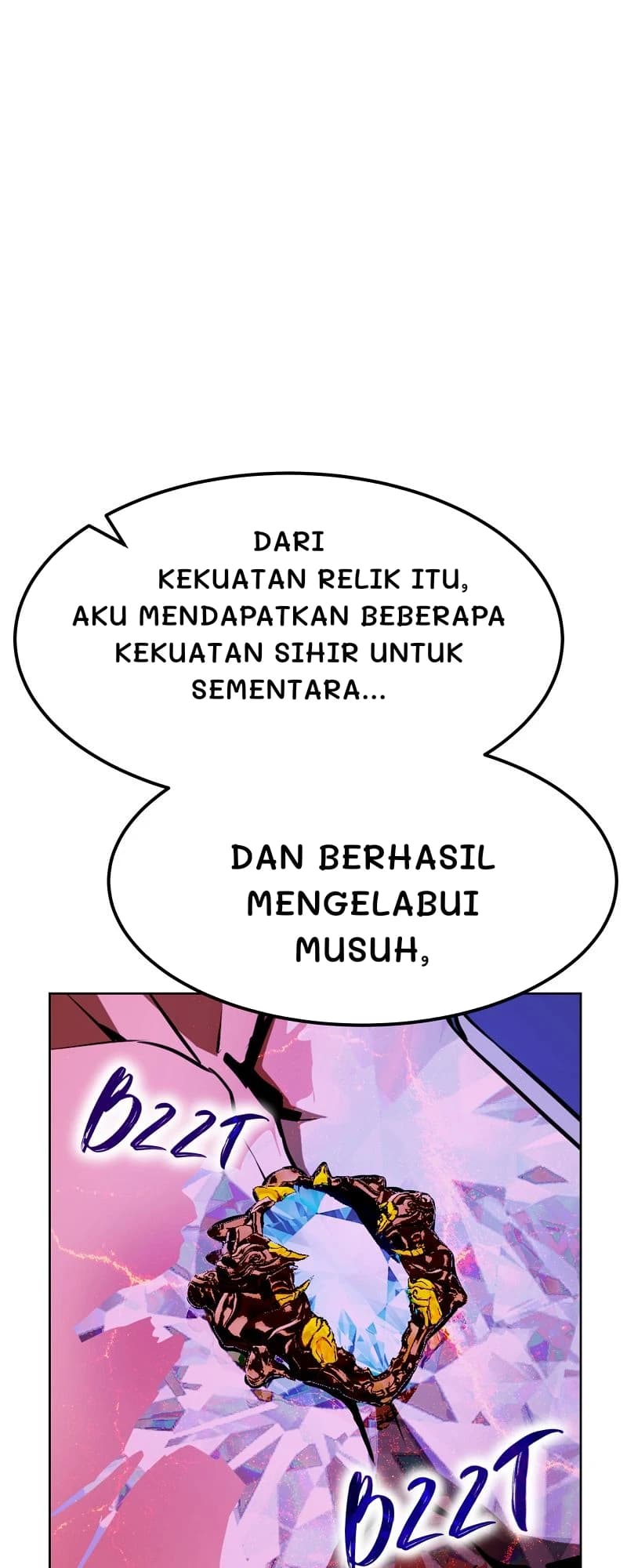Dari kekuatan relik itu, aku mendapatkan beberapa kekuatan sihir untuk sementara...
Dan berhasil mengelabui musuh,