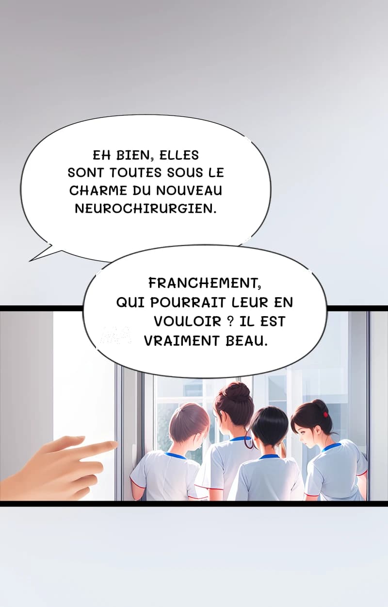 Eh bien, elles sont toutes sous le charme du nouveau neurochirurgien.
Franchement, qui pourrait leur en vouloir ? Il est vraiment beau.