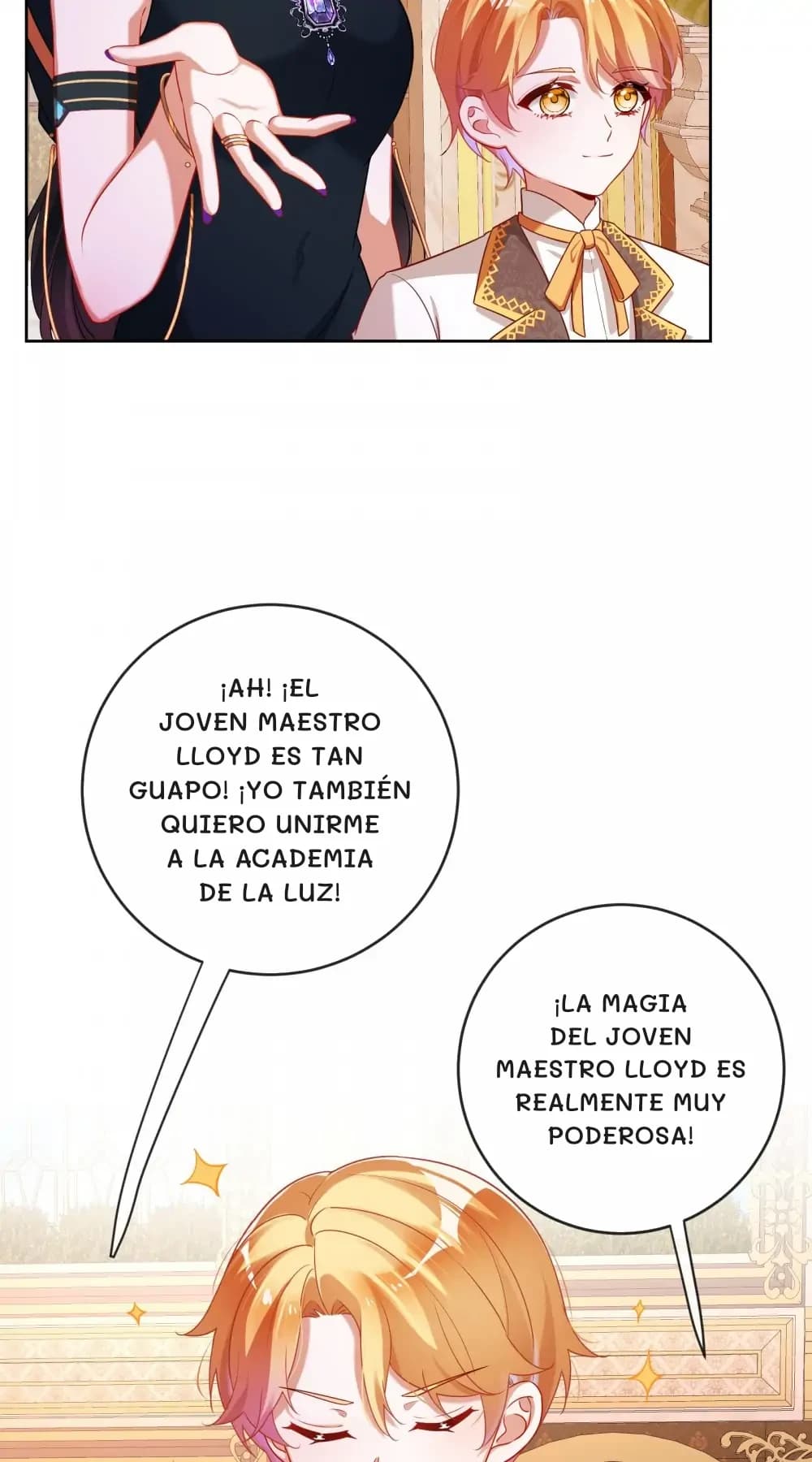 ¡Ah! ¡El joven maestro Lloyd es tan guapo! ¡Yo también quiero unirme a la Academia de la Luz!
¡La magia del joven maestro Lloyd es realmente muy poderosa!