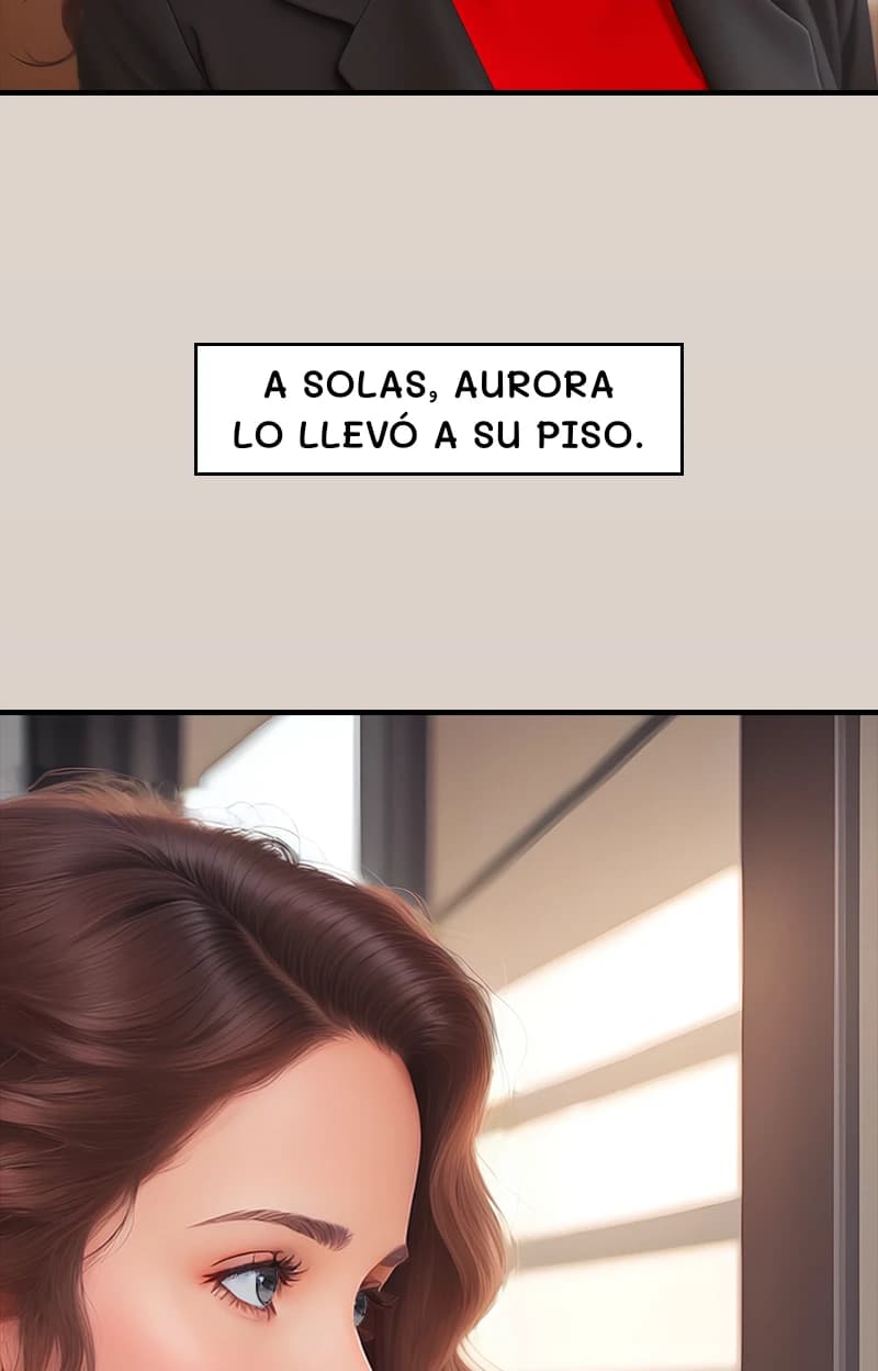 A SOLAS, AURORA LO LLEVÓ A SU PISO.