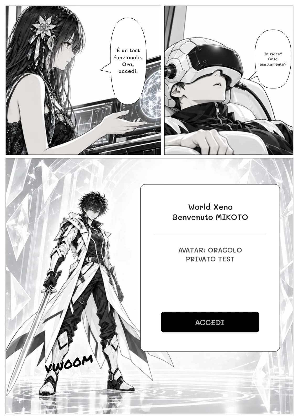 È un test funzionale. Ora, accedi.
Iniziare? Cosa esattamente?
World Xeno Benvenuto MIKOTO
Avatar: oracolo privato test
Accedi