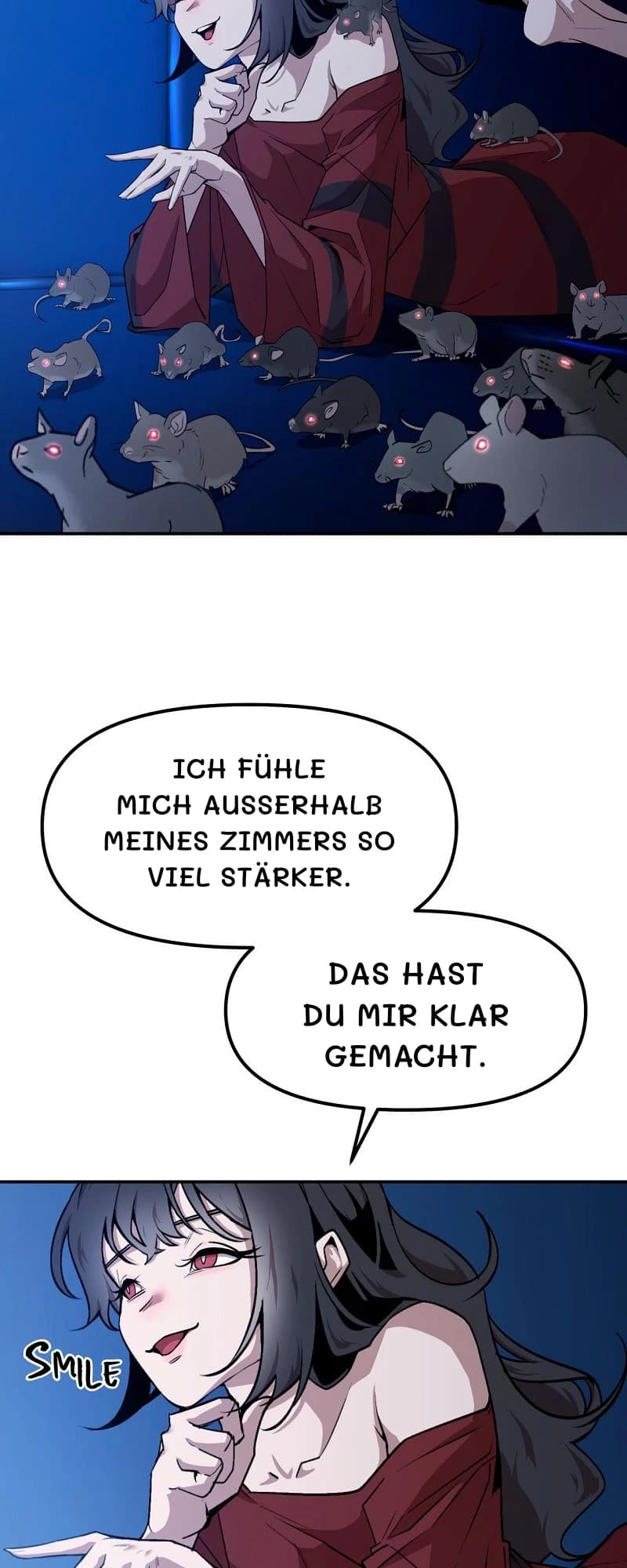 Ich fühle mich außerhalb meines Zimmers so viel stärker.
Das hast du mir klar gemacht.