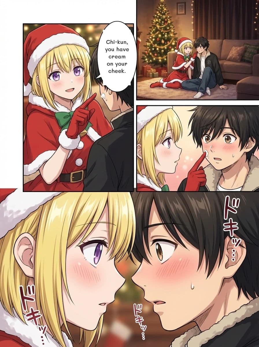 Chi-kun, you have cream on your cheek.