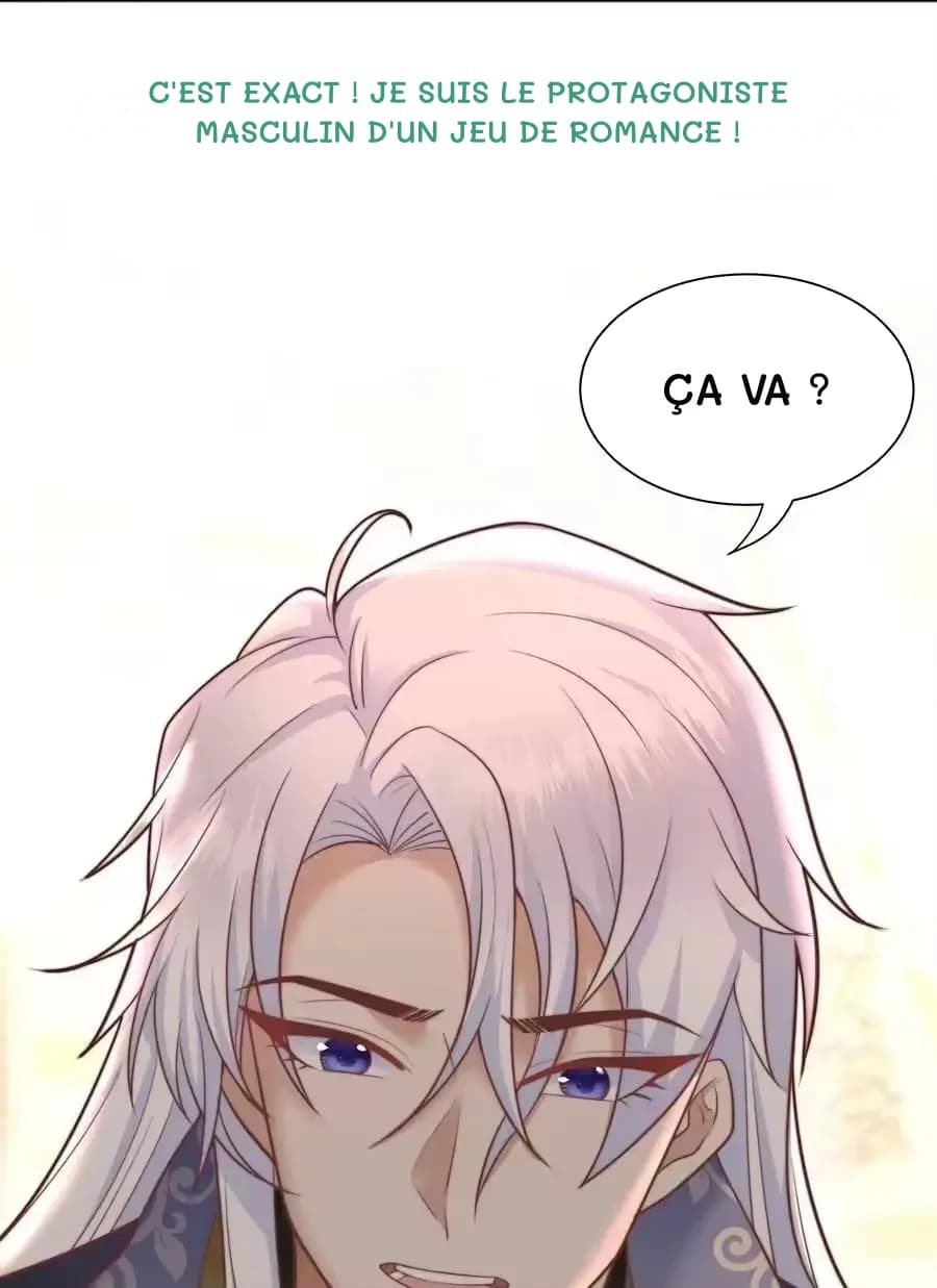 C'est exact ! Je suis le protagoniste masculin d'un jeu de romance !
Ça va ?