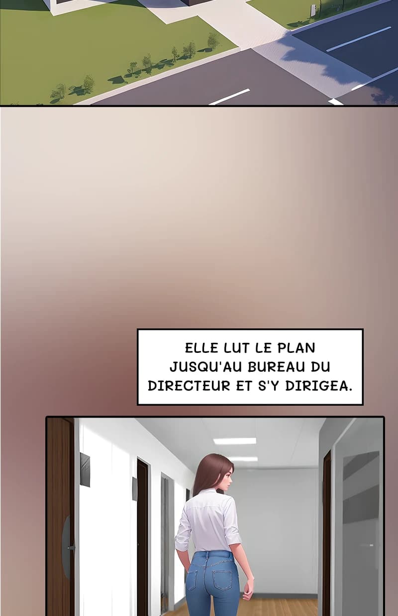 Elle lut le plan jusqu'au bureau du directeur et s'y dirigea.