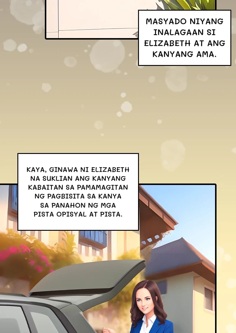 Masyado niyang inalagaan si elizabeth at ang kanyang ama.
Kaya, ginawa ni elizabeth na suklian ang kanyang kabaitan sa pamamagitan ng pagbisita sa kanya sa panahon ng mga pista opisyal at pista.