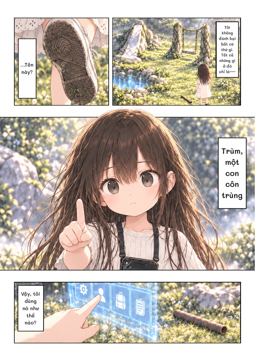 ...Tên này?
Tôi không đánh bại bất cứ thứ gì. Tất cả những gì ở đó chỉ là—
Trùm, một con côn trùng
Vậy, tôi dùng nó như thế nào?