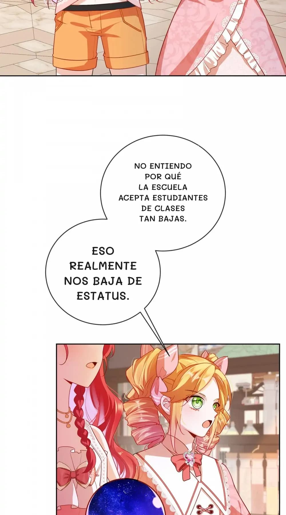No entiendo por qué la escuela acepta estudiantes de clases tan bajas.
Eso realmente nos baja de estatus.