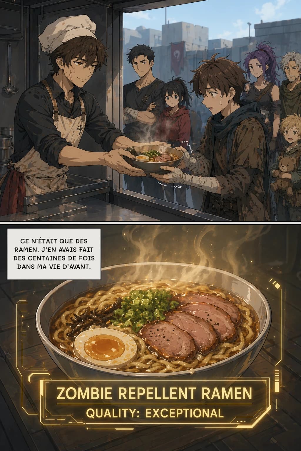 CE N’ÉTAIT QUE DES RAMEN. J’EN AVAIS FAIT DES CENTAINES DE FOIS DANS MA VIE D’AVANT.