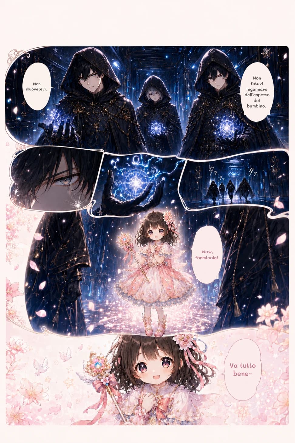 Non fatevi ingannare dall'aspetto del bambino.
Non muovetevi.
Wow, formicola!
Va tutto bene~