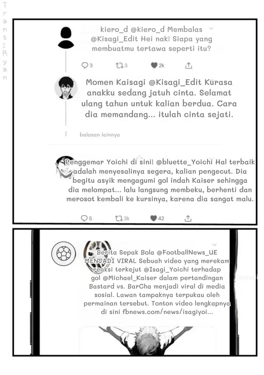 kiero_d @kiero_d Membalas @Kisagi_Edit Hei nak! Siapa yang membuatmu tertawa seperti itu?
Momen Kaisagi @Kisagi_Edit Kurasa anakku sedang jatuh cinta. Selamat ulang tahun untuk kalian berdua. Cara dia memandang... itulah cinta sejati.
balasan lainnya
Penggemar Yoichi di sini! @bluette_Yoichi Hal terbaik adalah menyesalinya segera, kalian pengecut. Dia begitu asyik mengagumi gol indah Kaiser sehingga dia melompat... lalu langsung membeku, berhenti dan merosot kembali ke kursinya, karena dia sangat malu.
Berita Sepak Bola @FootballNews_UE MENJADI VIRAL Sebuah video yang merekam reaksi terkejut @Isagi_Yoichi terhadap gol @Michael_Kaiser dalam pertandingan Bastard vs. BarCha menjadi viral di media sosial. Lawan tampaknya terpukau oleh permainan tersebut. Tonton video lengkapnya di sini fbnews.com/news/isagiyoi...
