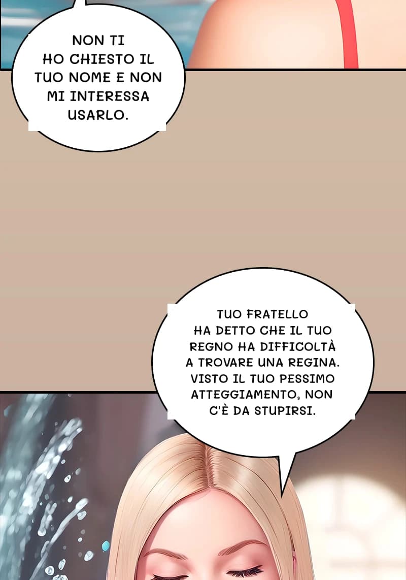 Non ti ho chiesto il tuo nome e non mi interessa usarlo.
Tuo fratello ha detto che il tuo regno ha difficoltà a trovare una regina. Visto il tuo pessimo atteggiamento, non c'è da stupirsi.