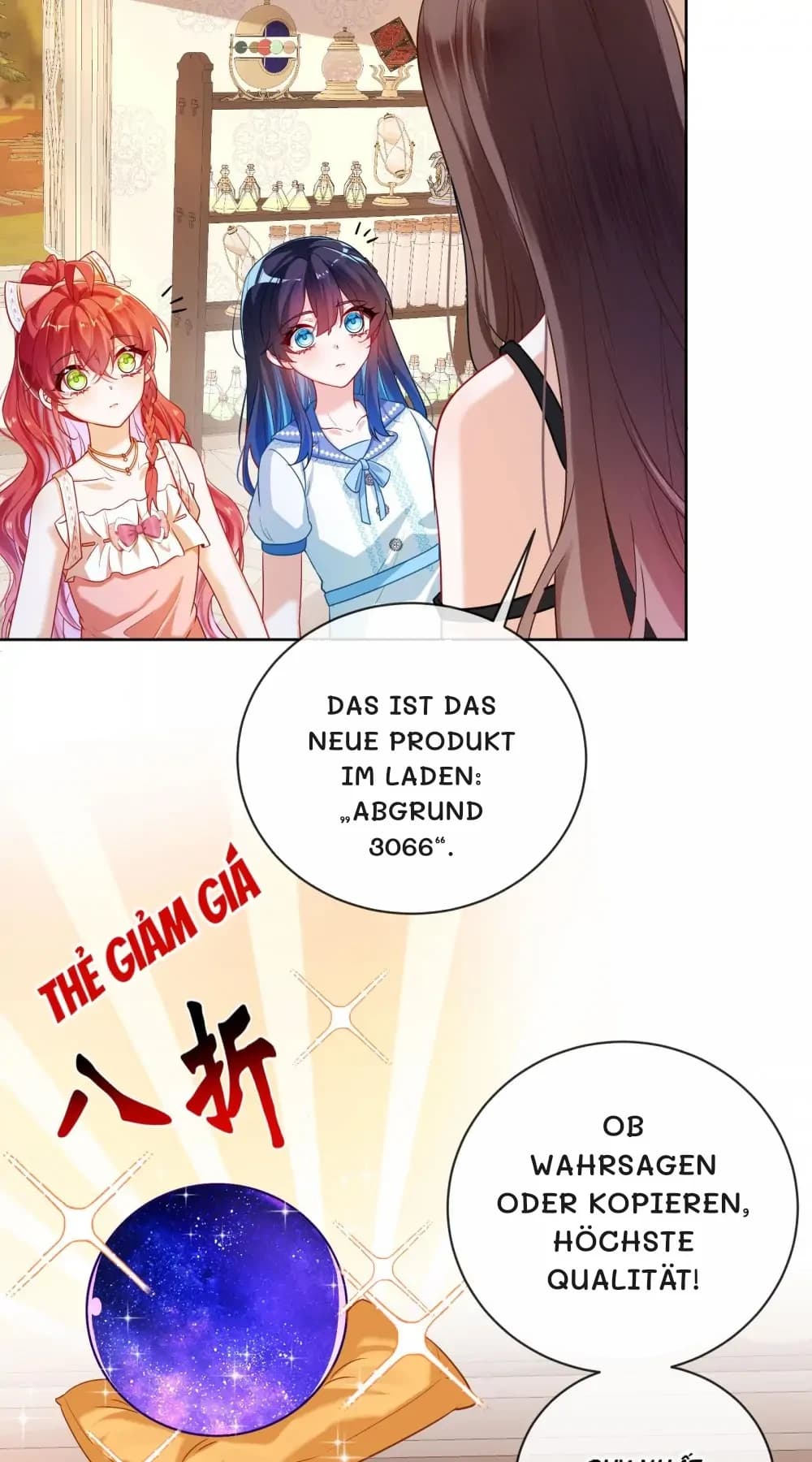 Das ist das neue Produkt im Laden: „Abgrund 3066“.
Ob Wahrsagen oder Kopieren, höchste Qualität!