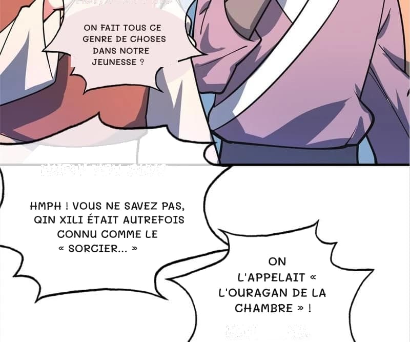 On fait tous ce genre de choses dans notre jeunesse ?
Hmph ! Vous ne savez pas, Qin Xili était autrefois connu comme le « sorcier… »
On l'appelait « l'ouragan de la chambre » !